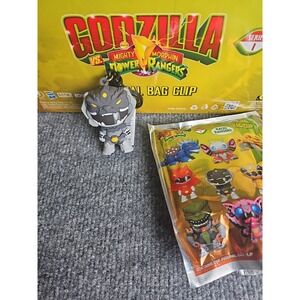 Godzilla Power Rangers Series1 Figural BagClip Black Kaiju Ranger King Caesar(B)